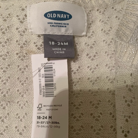 Toddler Old Navy Sparkly Cardigan - Picture 2 of 2